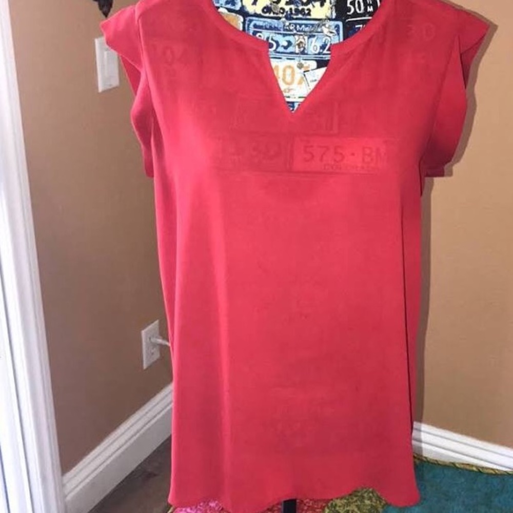 Red Pleione blouse